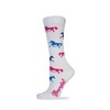Wrangler Horses Crew Socks, White, Med (W 6-9), 1 Pair