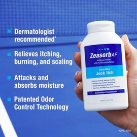 Zeasorb Polvo de tratamiento antifúngico súper absorbente para Jock Itch, 2.5 onzas