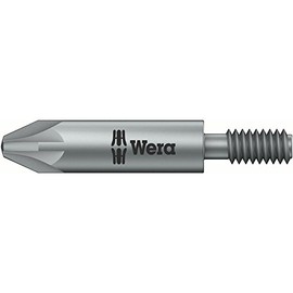 WERA 065096 Vera PZ2X33 11 Series Posidrive Bit, Inserted M4 Thread, Blade Size PZ2, Total Length 1.3 inches (33 mm)
