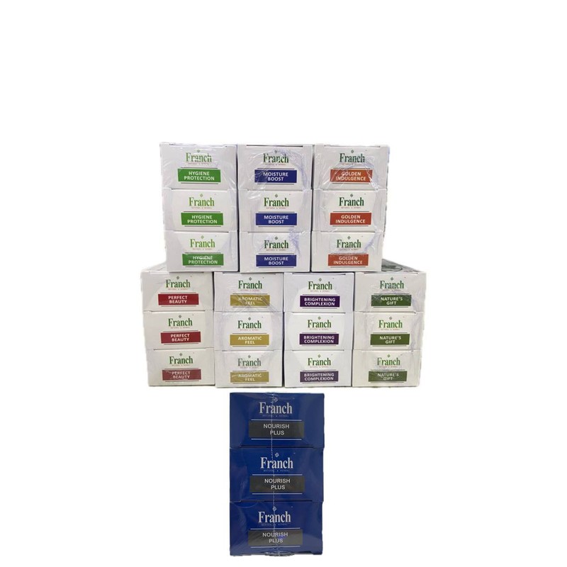 FRANCH NATURAL & HERBAL SOAP BAR 3X100GM (EXP:01/2027)