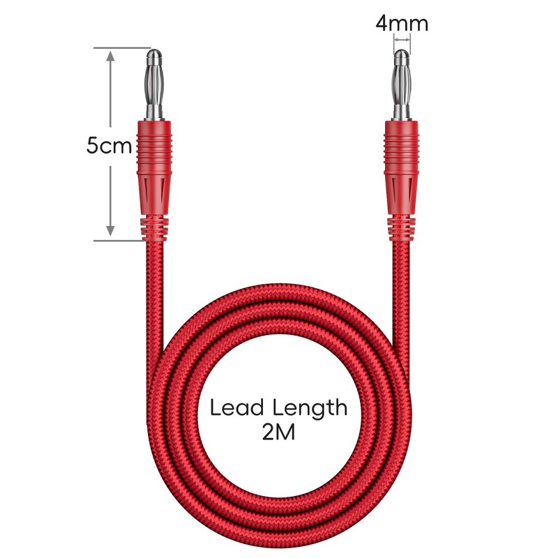 Goupchn 4mm Banana to Banana Plug Braided Test Leads Soft