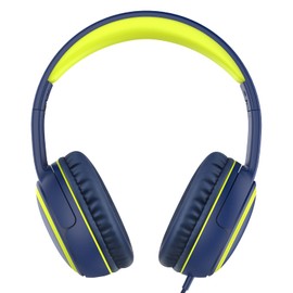 JOMILIN Auriculares A10 con micrófono, ligeros, plegables, estéreo, con cable de 1,5 m, sin enredos, auriculares portátiles con cable para smartphone, tablet, computadora, MP3/4 (azul)