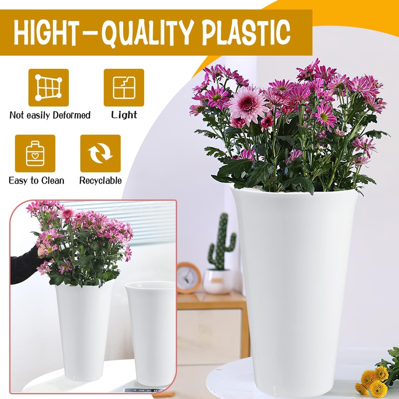 HFYZZ 6 Pack Flower Buckets for Cut Flowers 9.84 Inch