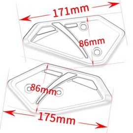 Modeer Motorcycle CNC Footrest Protector Compatible with Ya.maha MT-07 2014-2024 / FZ-07 2014-2024 A Pair of Footrest Pedal Protector Foot Pegs Heel Plates Protection mt 07 Accessories (Black)