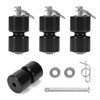 Atesilor 4Pcs Aluminum Alloy Rollers Pins Washers Rings Black with