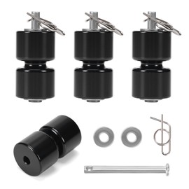 Atesilor 4Pcs Aluminum Alloy Rollers Pins Washers Rings Black with EZ Spring Clips Compatible with Gorilla Lift Trailer Gate Assist,Compatible with Trailer Tailgate Lift Assist Rollers Kit