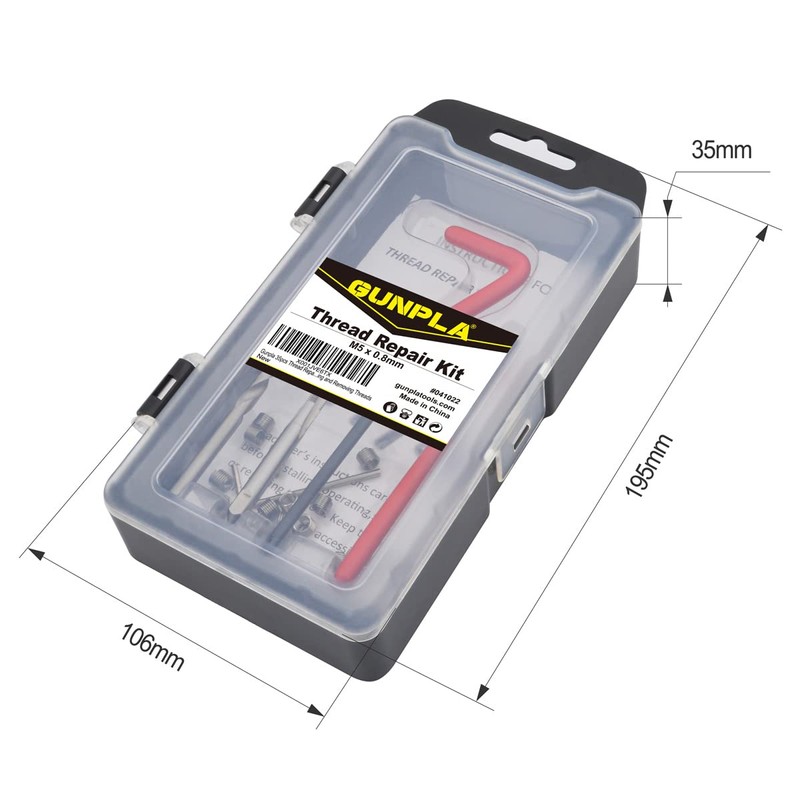 Gunpla 35pcs Thread Repair Tool Kit M5 x 0.8mm Helicoil