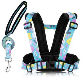 TAOPE Children's Horse Lead, Safety Lead & Running Belt for Children, Adjustable Safety Harness & Reins for Playing, Parent-Child Activities, Girls, Boys, Role Play, Outdoor, Blue Pink