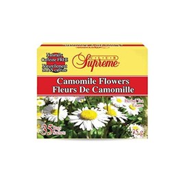 Camomile Tea Bags - Helbal Tea with String & Tag - Naturally Caffeine Free - 30 Tea Bags Makes up to 30 Tea Cups of Hot or Cold Pure Tea - 30 x 1 Gram - by Club Supreme