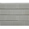 3x6 Cool Gray Color Wave Glass Tile - CW04 Sliver