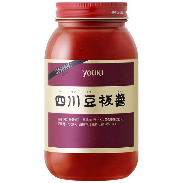 [Pack of 1] [Product of Japan] Youki Sichuan Doubanjiang 四川豆板醤 / Toban Djan (Chili Bean Sauce) - 1000 Gram / 2.2 Pound Family Size Jar