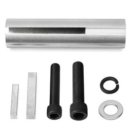 Camotokiit Extended 1 to 1 1/8 inch 1/4" Key Gas Engine Pulley Crank Shaft Sleeve Adapter