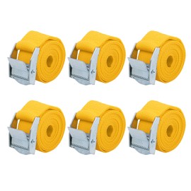X AUTOHAUX 6pcs 3.3ft Cargo Tie Down Straps with Cam Lock Buckle for Car Yellow