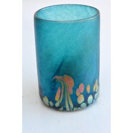 Alcaraz Design Luster Aqua Marine Driking Glass Design. Blown Glass