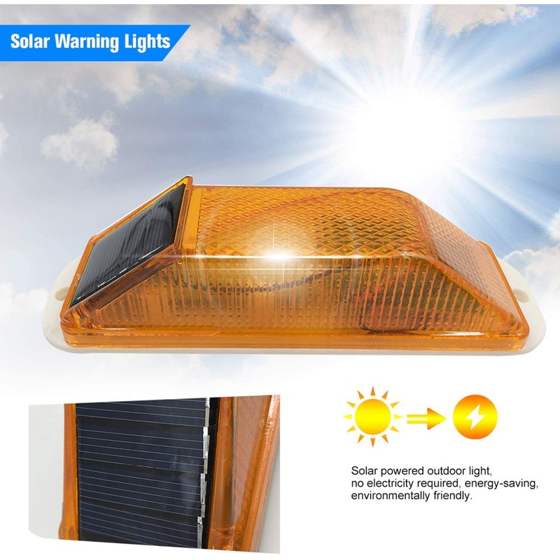 RISOON Solar Strobe Warning Light: Sensitive LED Warning Lamp High