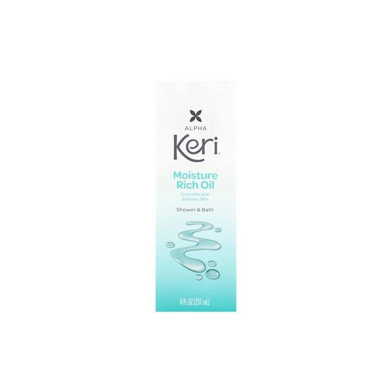 Keri Aceite de baño rico en humedad, transparente, 8 onzas