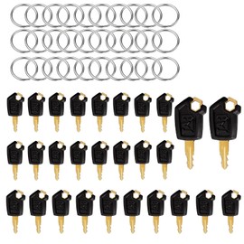 hiSpkNix 30-Pack CAT Heavy Equipment Keys: OEM Standard Ignition Keys for Loaders, Excavators (M315D2, 980K, 416C & More) with 30 Key Chains​