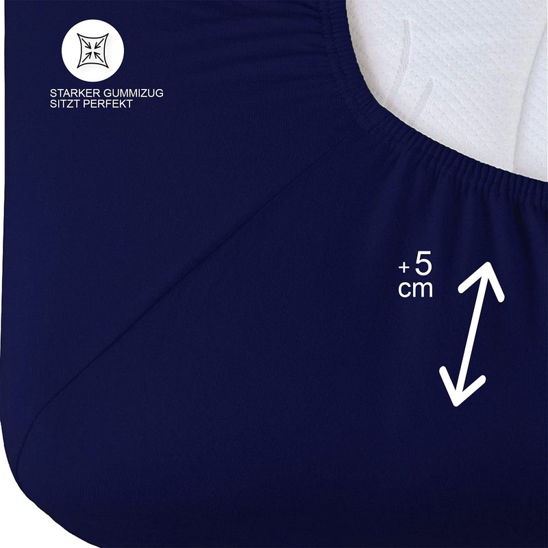 Buymax Fitted Sheet 90 x 200 cm Cotton 100% Jersey
