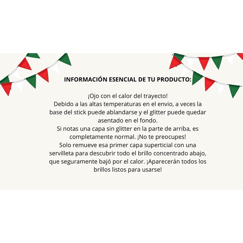 Glitter Stick Tricolor, Edición México