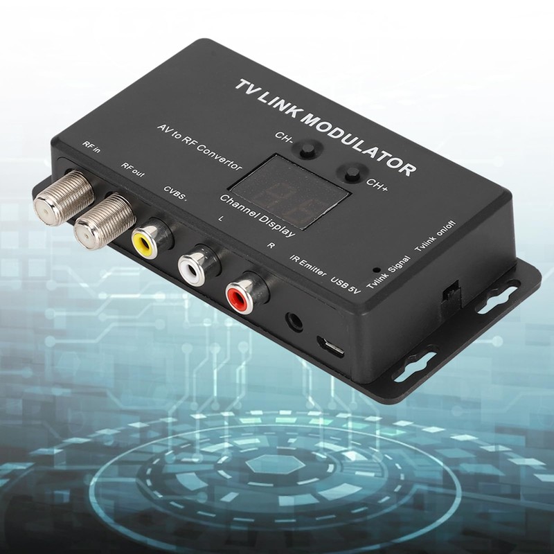UHF Modulator TV LINK Modulator, AV to RF Converter IR