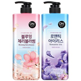 On the Body Flower Body Wash 900g*2 (Cherry + Iris), 900g / 온더바디 플라워 바디워시900G*2개 (체리+아이리스), 900g