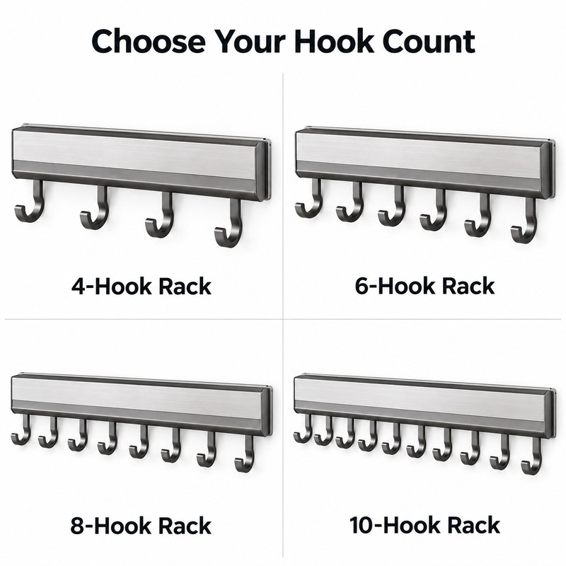 Wall Mounted Kitchen Hook Rack for Utensil Storage – Space-Saving