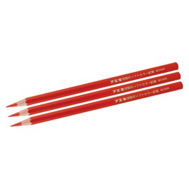 Fueki Ieki SC10-3R Architectural Soft Colored Pencil, Red, Pack of 3
