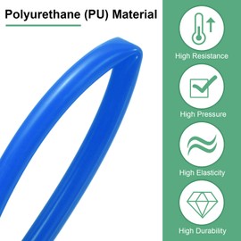 M METERXITY Pneumatic Tubing Pipe, 4mm(ID) x6mm(OD) PU Polyurethane Air Compressor Hose for Air Compressor Fitting/Gas/Fluid Transfer, Air Hose Line Tube [5M/16.4ft, Blue]