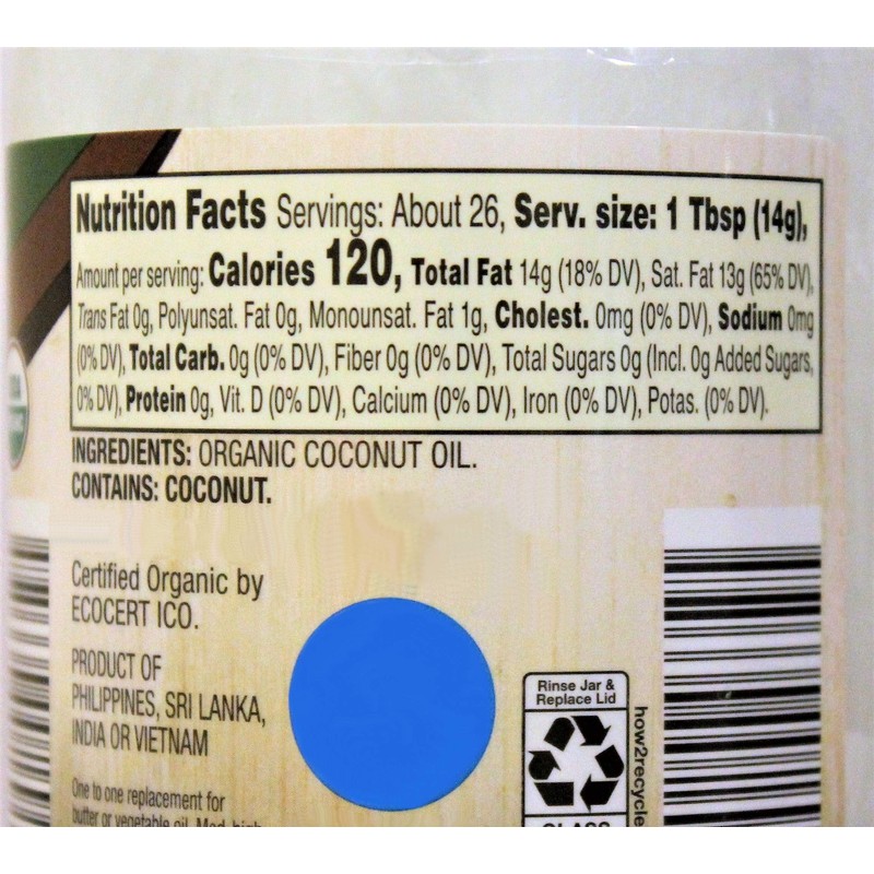 KETO Coconut Virgin Oil USDA Certified, Cold Pressed UNREFINED -