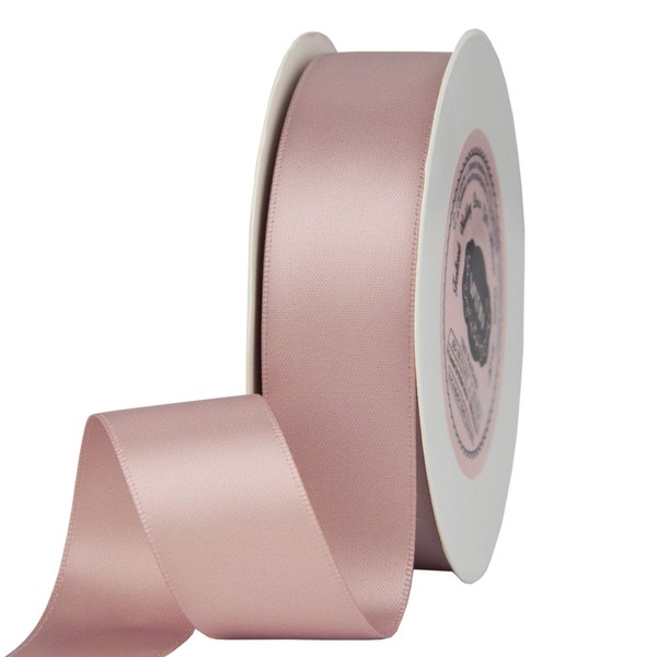 VATIN 25mm Double Faced Polyester Satin Ribbon Antique Mauve -