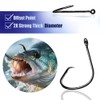 Fishing Circle Hooks Offset Fish Hook Saltwater,Barbed Live Bait Hooks