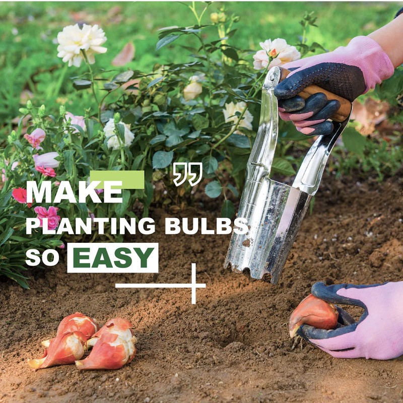 Haliaeetus Bulb Planter Tool, 4 inches Depth Mark Hand Bulb