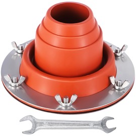 Tent Stove Jack Kit, Flexible Silicone Pipe Boot, High Temp Roof Flue Kit for Stove, Heat Resistant Roofing Pipe Flashing Kit for Bell Tent, Yurt, Wood Burner, Travel Stove