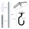 Evsteluo 2 Sets Large Swag Ceiling Hooks Heavy Duty Swag