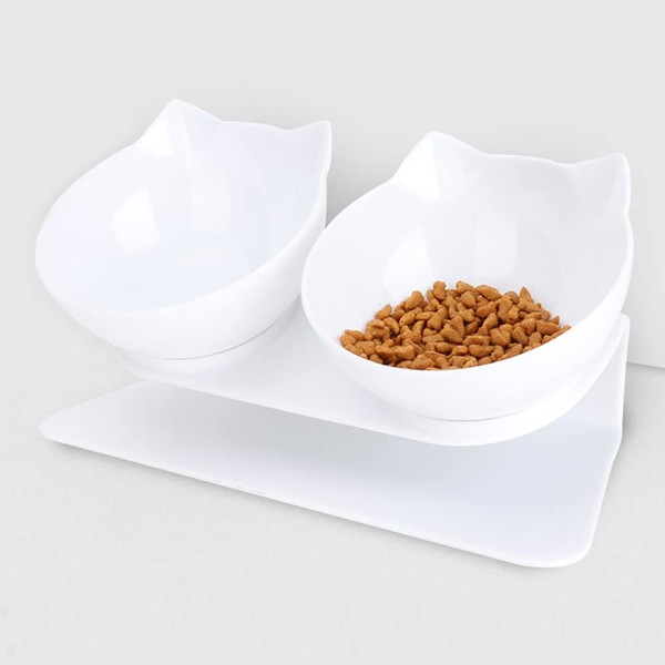 Leo's Paw Anti-Vomiting Orthopedic Cat Bowl Elevated 15° Tilted Cat