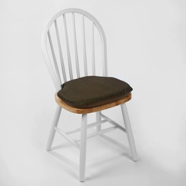 Klear Vu Gripper Omega Non-Slip Windsor Chair Cushions with Skid-Proof Seat Pad for Dining Room, Kitchen, and Office Use, 16x15 Inches, 2 Count (Pack of 1), Chestnut