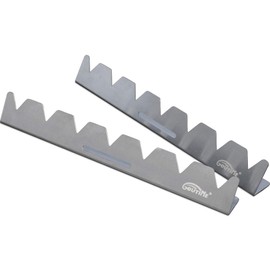 GOUTIME Stainless Steel Shish Kabob Skewer Rack with Storage Bag, Universal Barbecue BBQ Skewers Holder for Grill