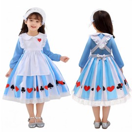 Moerstar Cosplay, Maid Clothes, Children, Girls, Costume, Halloween, Costume, Wonderland, Cute Events, Christmas, Parties, School Festivals, Performance Clothes, Height 55.1 inches (140 cm)