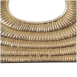 Deco 79 Aluminum Metal Geometric Decorative Vase Circular Centerpiece Vase with Linear Etchings, Flower Vase for Home Decoration 12" x 2" x 10", Gold