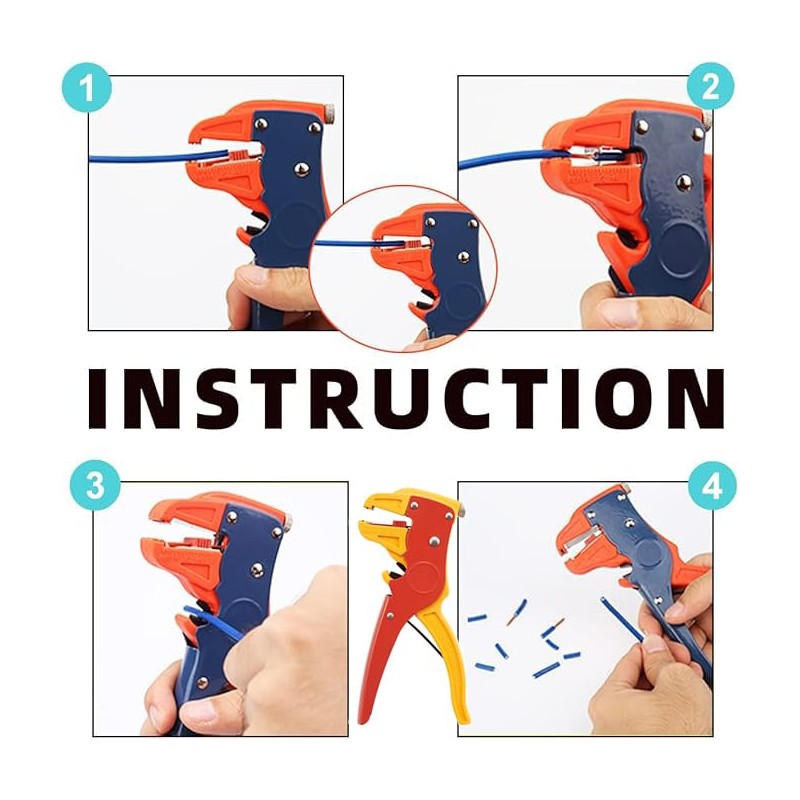 WEZCHUGHAOL Quick Strip Wire Stripper and Cutter, 2 in 1