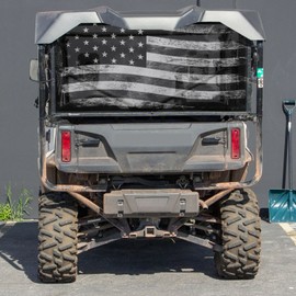 GrilleAdz Pioneer 1000-5 & 700-4 Mesh Rear Dust Screen Tactical Flag