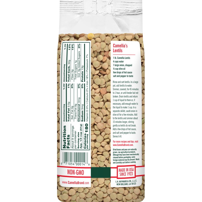 Camellia Brand Dried Lentils – Premium Non-GMO Dry Lentils Peas,