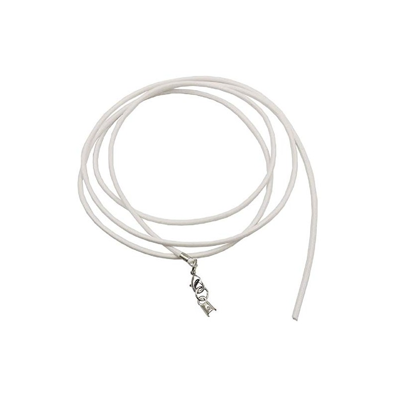 Unbespielt Leather Cord White 1 m x 2 mm Can