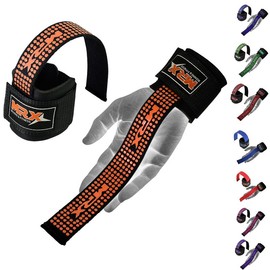 MRX Weight Lifting Bar Straps With Wrist Wraps Heavy Duty Bodybuilding Workout Gym Strap red universal sports wristbands - Color: Black / Pink
