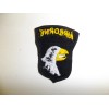b0838 WW2 US Army 101st Airborne patch white tongue hand