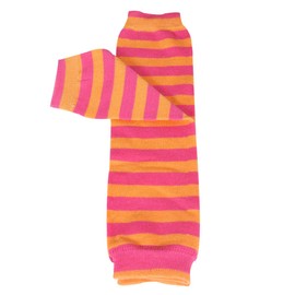 allydrew Stripes, Polka Dots & Chevron Baby Leg Warmer & Toddler Leg Warmer for Boys & Girls, Pink & Orange Stripes
