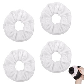 Hair Bobbles Scrunchies Velvet Women's Black Red Soft Hair Accessories Girls, Elastic Hair Bands Ponytail, Hair Rings Velvet, Invisibobble Scrunchie Large for Hair, Velvet Hair Scrunchie Women (White)