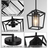 JIAYASHOUS Black Pendant Lights Kitchen Island, 1-Light Light Fixtures, Farmhouse