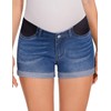 fitglam Women's Maternity Jean Shorts Under Belly Maternity Lounge Denim