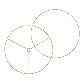 Aspen Creative 20102-11, Metal DIY Drum Lamp Shade Strong Ring, US Style Spider that Connects to Lamp Harp, Top Ring-Brass Plated/Bottom Ring-Galvanized, 10" Diameter Ring